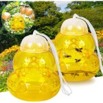 Lot de 2 (jaune) pi�ge � frelon � suspendre, pi�ge gu�pes et frelons exterieur, piege frelon asiatique ...