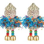 Lot de 2 jouets pour oiseaux � suspendre avec clochette pour petits perroquets, perruches, calopsittes, ...