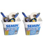 Lot de 2 kits en pte pour la ralisation des joints de plaques de ptre ce 78 semin compos de 2 couteaux, ...