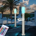 Lot de 2 lampadaires d'ext�rieur led, 1x lampadaire avec d�tecteur de mouvement, �clairage d'all�e de ...