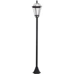 Lot de 2 lampadaires solaires led ? ip44, mode co, 18, 5 x h129 cm, abs et acier inoxydable noir, tanches ...