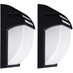 Lot de 2 lampes d'ext�rieur led rgb spots muraux alu fa�ades de jardin noir lampes t�l�commande dimmable ...