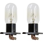Lot de 2 lampes de four � microondes z187 240 v 25 w 6, 3 mm pour de nombreux mod�les