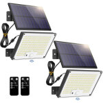 Lot de 2 lampes solaires d?ext�rieur avec 172 led ? d�tecteur de mouvement, 3 modes d?�clairage, design ...
