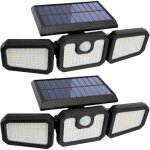Lot de 2 lampes solaires d'extérieur à 210 led 2500 lm détecteur de mouvement Éclairage solaire Étanche ... Lot de 2 lampes solaires d'extérieur à 210 led 2500 lm détecteur de mouvement Éclairage solaire Étanche ...