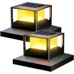 Lot de 2 lampe solaire exterieur, capuchon de poteau solaire 8x8, 9x9, 10x10, 11x11, 12x12, 14x14, 15x15cm, ...
