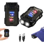 Lot de 2 lampes torches edc pour porte - cl�s - mini lampe torche ultra puissante pour porte - cl�s avec ...