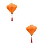 Lot de 2 lanternes vietnamiennes en tissu pour mariage, fte de jardin, dcoration traditionnelle