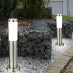 Lot de 2 led 9, 5 watts lampadaire sur pied lampe �clairage ext�rieur lumi�re en acier inoxydable