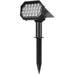 Lot de 2 led spot solaire extrieur etanche ip65 lumire puissante rglable, lampe solaire exterieur ...