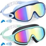 Lot de 2 lunettes de natation seago antibu�e et anti - uv, grand angle de vue, pour enfants de 3 � 14 ...