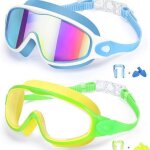 Lot de 2 lunettes de natation seago antibu�e et anti - uv, grand angle de vue, pour enfants de 3 � 14 ...