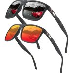 Lot de 2 lunettes de soleil polaris�es unisexes, pour le sport, la conduite, la p�che et les voyages, ...