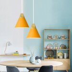 Wottes - lot de 2 lustre suspension moderne plafonnier luminaire en métal et bois lampe à suspension ... Wottes - lot de 2 lustre suspension moderne plafonnier luminaire en métal et bois lampe à suspension ...