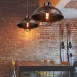 Wottes - lot de 2 lustre suspension vintage industrielle luminaire plafonnier métal lampe à suspension ... Wottes - lot de 2 lustre suspension vintage industrielle luminaire plafonnier métal lampe à suspension ...