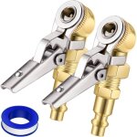 Lot de 2 mandrins pneumatiques � bille ferm�s ? clip verrouillable ? alliage m�tallique robuste ? prise ...