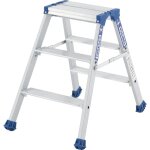 Lot de 2 marchepieds platinium double de chantier 3 marches tubesca comabi Lot de 2 marchepieds platinium double de chantier 3 marches tubesca comabi