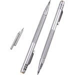Lot de 2 marqueurs en carbure de tungstène, stylo de gravure en aluminium avec clip et aimant Lot de 2 marqueurs en carbure de tungstène, stylo de gravure en aluminium avec clip et aimant