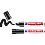Lot de 2 marqueurs permanents edding 800xl noir - pointe extra large