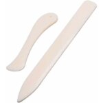 Lot de 2 marqueurs de pliage en os pour travaux manuels, en forme d'os droits et incurv�s plioir scrapbooking ...