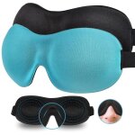 Lot de 2 masques de sommeil, masque 3d ultra - l�ger et confortable pour dormir sur le c�t�, doux et ...