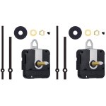 Lot de 2 m�canismes � quartz pour horloge axe long 31 mm kit r�paration remplacement noir