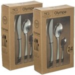 Lot de 2 m�nag�res olympe en acier inoxydable - 48 couverts