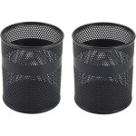 Lot de 2 m�tal pot � crayon porte stylo organisateur de bureau range bureau rangement bureau, noir