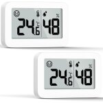 Lot de 2 mini hygrom�tres et thermom�tres d'int�rieur avec thermom�tre num�rique celsius (?) pour serre, ...
