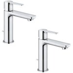 Grohe - lot de 2 mitigeurs lavabo lineare s avec tirette Grohe - lot de 2 mitigeurs lavabo lineare s avec tirette