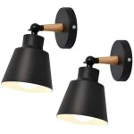 Lot de 2 moderne applique murale industrielle en m�tal luminaires e27 edison loft lampe pour caf� bar ...