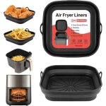 Lot de 2 moules en silicone pour friteuse � air chaud, r�utilisables, pliables, carr�s, pour friteuse ...