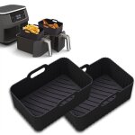 Lot de 2 moules en silicone pour friteuse � air - compatible ninja foodi af400eu / af300eu, 9. 5l - r�sistant ...