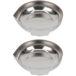Lot de 2 nacelles de pese en acier inoxydable pour mesurer en laboratoire le mlange de poudres et de ...
