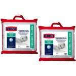 Lot de 2 oreillers dodo m�moire de forme effet fraicheur - 60x 60 cm - fresh
