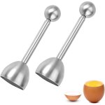 Lot de 2 ouvre - ?ufs en acier inoxydable, ouvre oeuf coupe oeuf � la coque outil de cuisine, coupe - ...