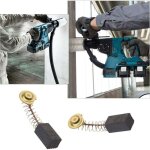 Lot de 2 paires de balais de charbon moteur 6, 5 x 7, 5 x 12 mm compatibles avec perceuse � marteau perforateu ...