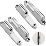 Lot de 2 paires de charnières de porte en bois pour intérieur en acier galvanisé - sangles à visser robustes ... Lot de 2 paires de charnières de porte en bois pour intérieur en acier galvanisé - sangles à visser robustes ...