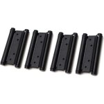 Lot de 2 paires de charni�res de porte � double action en acier inoxydable noir 76 mm