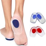 Lot de 2 paires de talonnettes en gel de silicone de qualit� m�dicale, coussinets de soutien du talon, ...