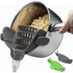 Lot de 2 passoires � clipser en silicone pour casseroles et po�les - design pliable - passoire r�sistante ...