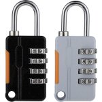 Lot de 2 petits cadenas � combinaison num�rique � 4 chiffres, cadenas robuste en alliage de zinc pour ...