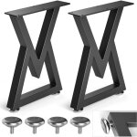 Lot de 2 pieds de meubles en m�tal 30 x 40 cm, vis r�glables, ind�pendants et stables, robustes, � monter ...