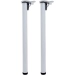 Lot de 2 pieds de table hhg - 040, pour bureau, pied de table � manger, structure de table, pliable 72 ...
