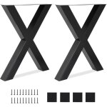 Lot de 2 pieds de table metal 71 cm hauteur x 60 cm largeur pied de table basse en acier brut, avec protecteur ... Lot de 2 pieds de table metal 71 cm hauteur x 60 cm largeur pied de table basse en acier brut, avec protecteur ...