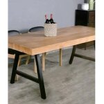 Lot de 2 pieds de table tr�teaux 710 x 780 x 75 mm. noir mat - talla