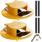 Lot de 2 pi�ges � souris en forme de baril, pi�ges � souris � couvercle rabattable, adapt�s aux barils ...
