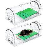 Lot de 2 pi�ge � souris vivante, pi�ge � souris r�utilisable pour rongeurs, attrape souris lib�ration ...