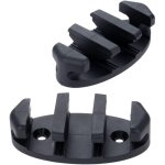 Lot de 2 pinces d'ancrage en zigzag, pinces de kayak en nylon noir pour cano�s, bateaux de p�che et accessoire ...