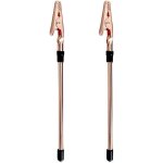 Lot de 2 pinces crocodiles pour collier, montre, fermoirs, fermetures clair et fermoirs (or rose)